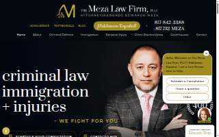 The Meza Law Firm, PLLC of White Settlement website