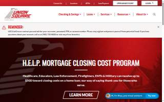 Union Square Credit Union website