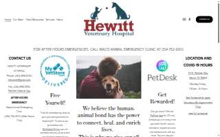 Hewitt Veterinary Hospital website
