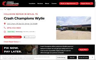 Crash Champions Collision Repair Wylie website