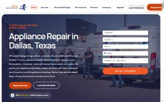 Elite Appliances Repairs website