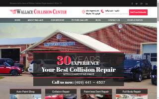 Wallace Collision Center website