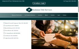 Backman Title website