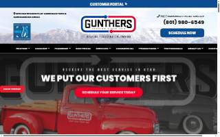 Gunthers Heating, Cooling, and Plumbing website