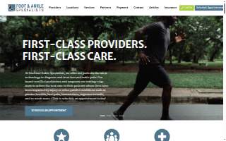 Foot & Ankle Specialists of Utah website