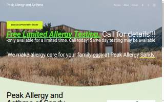 Peak Allergy and Asthma of Bluffdale website