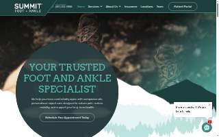 Summit Foot + Ankle of Bluffdale website