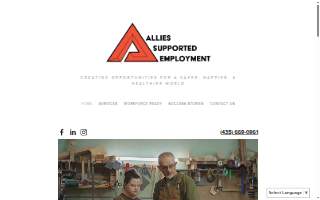 Allies Supported Employment website