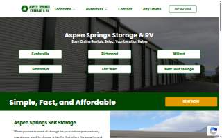 Aspen Springs Storage & RV website