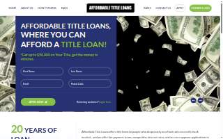 Affordable Title Loans Sunset website