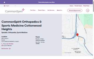 CommonSpirit Orthopedics & Sports Medicine Cottonwood Heights website