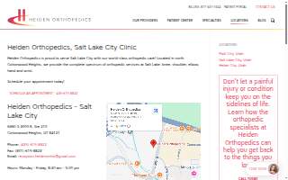 Heiden Orthopedics website