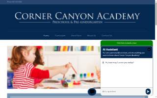 Corner Canyon Academy website