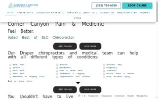 Corner Canyon Pain & Medicine website
