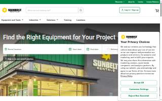 Sunbelt Rentals of Downingtown website