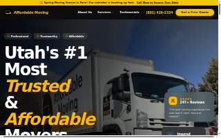 Affordable Moving Utah of Herriman website