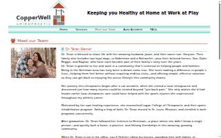 CopperWell Chiropractic website