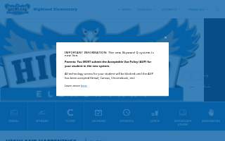 Highland Elementary School website