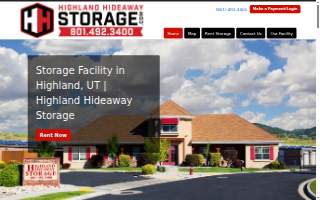 Highland Hideaway Storage website