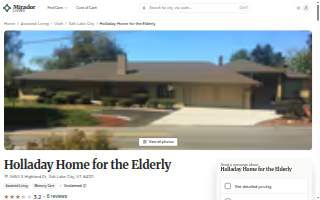 Holladay Home Assisted Living website