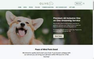 Olive Dog Salons website