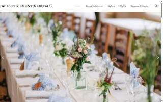 All City Event Rentals website