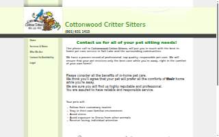 Cottonwood Critter Sitters website