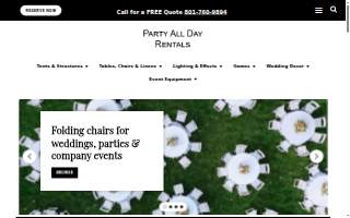 Party All Day Rentals website