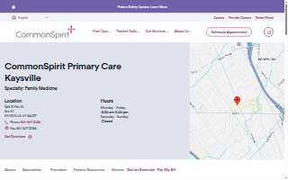 CommonSpirit Primary Care Kaysville website