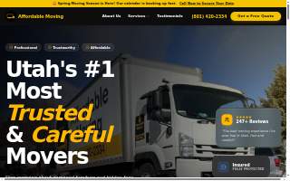 Affordable Moving Utah of Kearns website