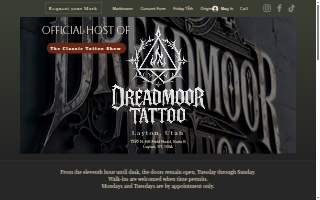 Dreadmoor Tattoo website