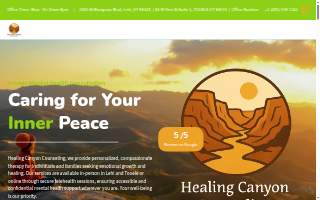 Healing Canyon Counseling website
