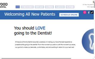 Heywood Family Dental website