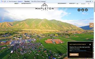 Mapleton City Public Works Department website