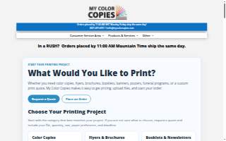 My Color Copies website