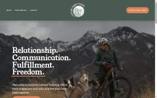 Canyons Canine Training website