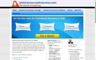 Utah Commercial Insurance website