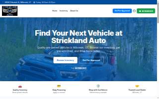 Strickland Auto website