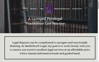 Vanderhooft Legal website