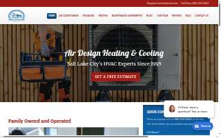 Air Design Heating & Cooling website