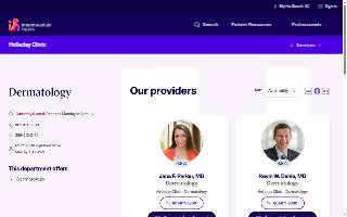 Holladay Clinic - Dermatology website
