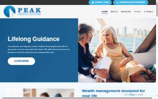 Peak Financial Network Solutions website