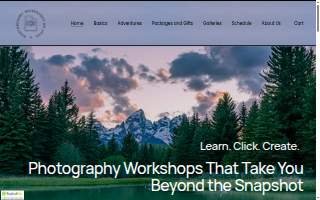 Photography Workshops of Utah website