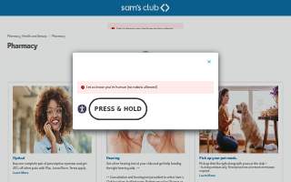 Sam's Club Pharmacy website