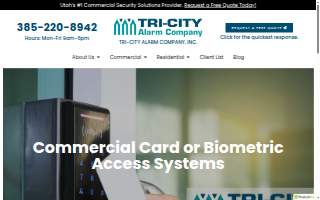 Tri-City Alarm Co of Murray website