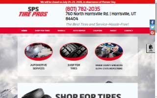 SPS Tire Pros website