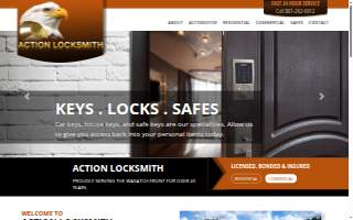 Action Locksmith STOREFRONT with 24 HOUR MOBILE SERVICE website
