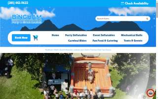 Bingham Party Rentals website