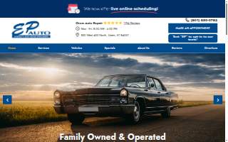 EP Auto Repair website