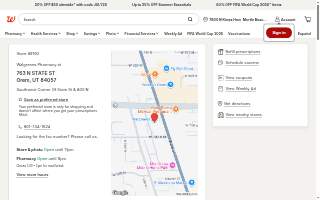 Walgreens Pharmacy website